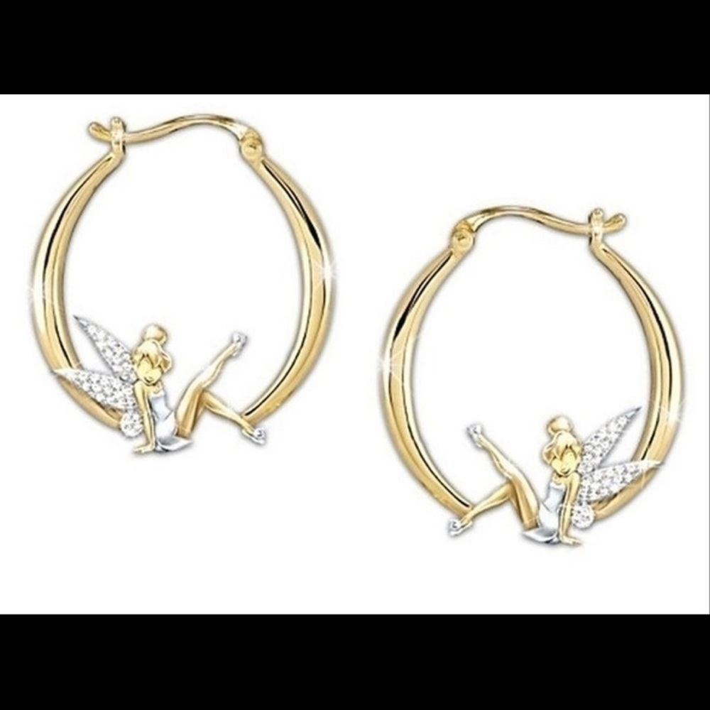 18k gold Tinker Bell Earrings Buy 1 Get 1 1/2 off - Picture 2 of 7